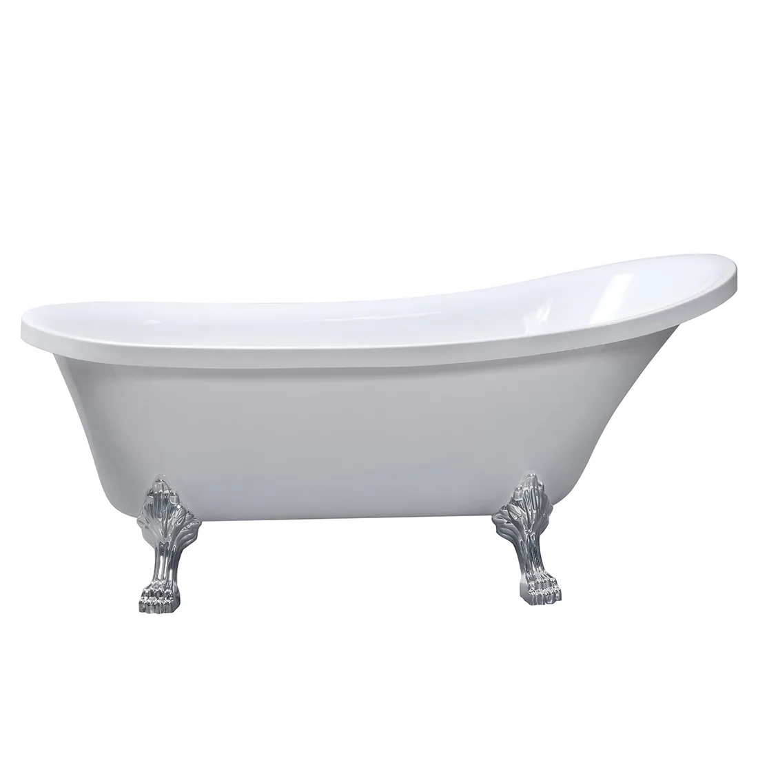 Lykke Badkar med tassar Nordic Deluxe 1700x750x730mm, vit Längd: 170cm