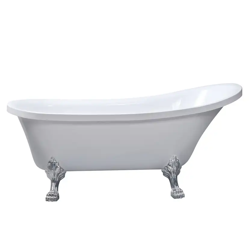 Lykke Badkar med tassar Nordic Deluxe 1700x750x730mm, vit Längd: 170cm