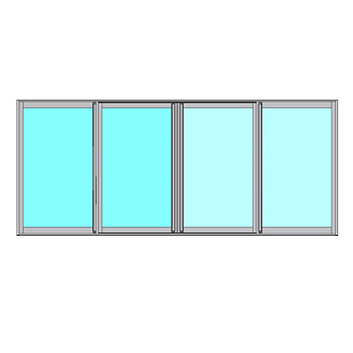 Skjutbart Fönsterparti Novoroom Original 2+2-Delat