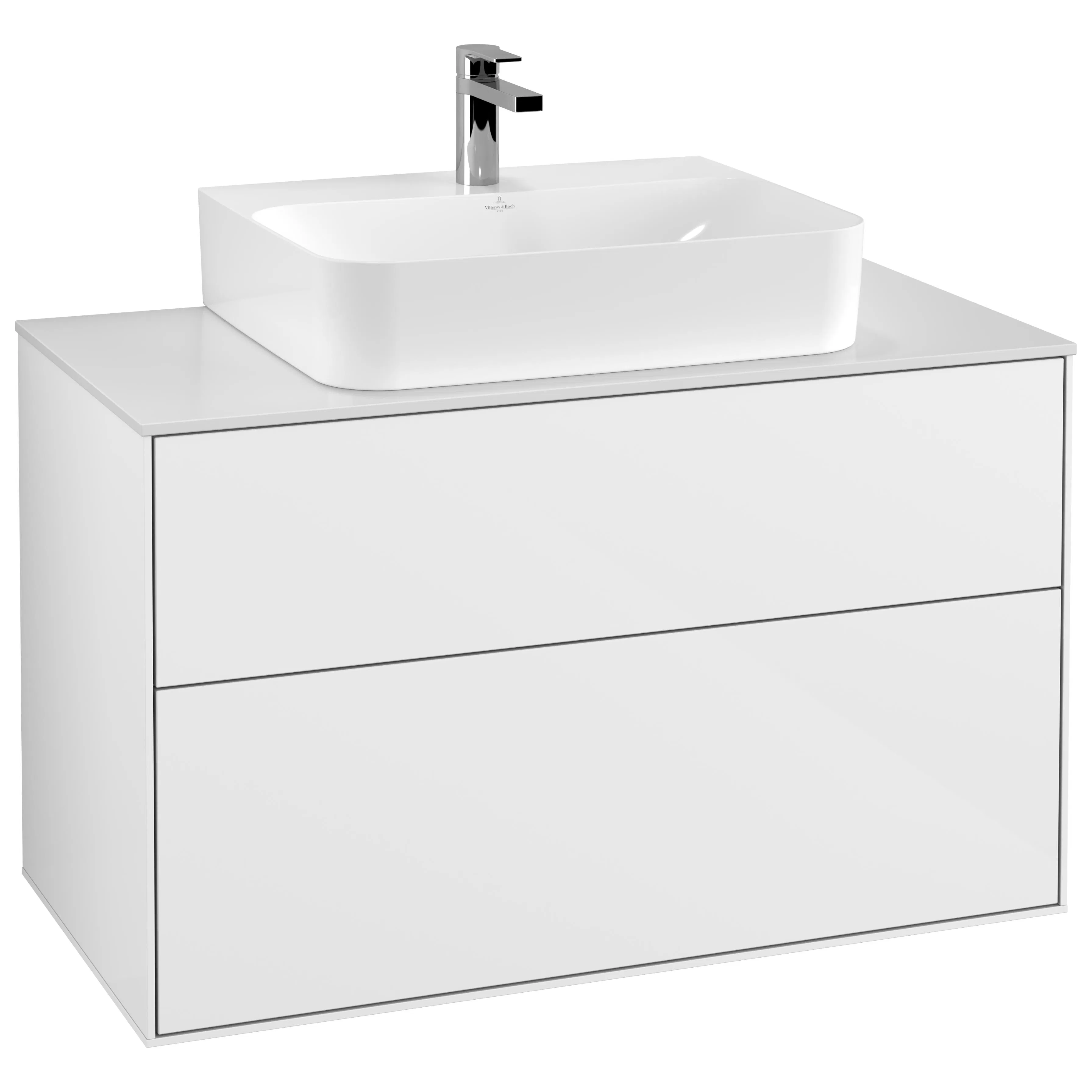 Tvättställsskåp Villeroy & Boch Finion med 2 Lådor och Bänkskiva för Centrerat Tvättställ