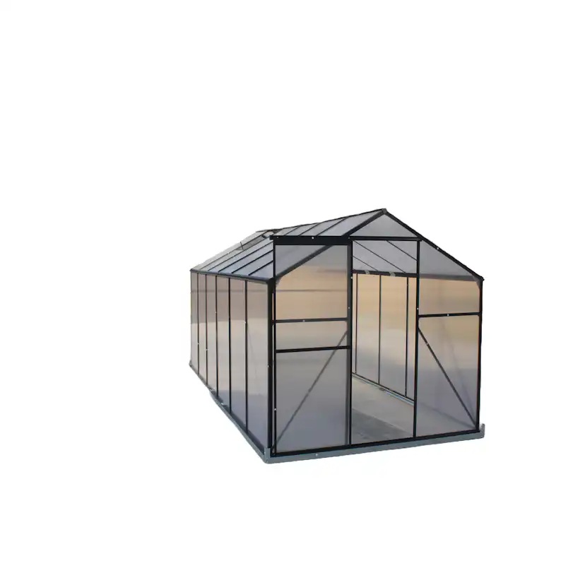 Växthus Mag-Pro 7,1 m² Svart Med Sockel