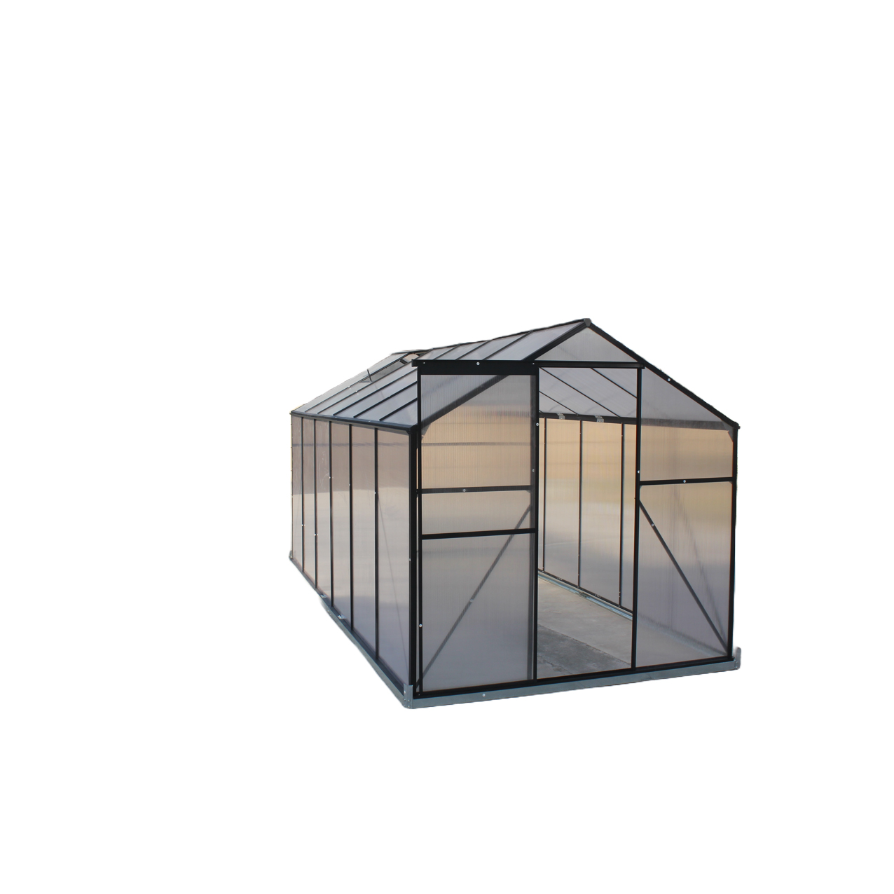 Växthus Mag-Pro 7,1 m² Svart Med Sockel