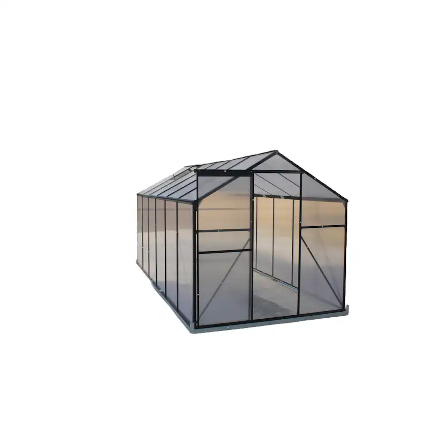 Växthus Mag-Pro 7,1 m² Svart Med Sockel