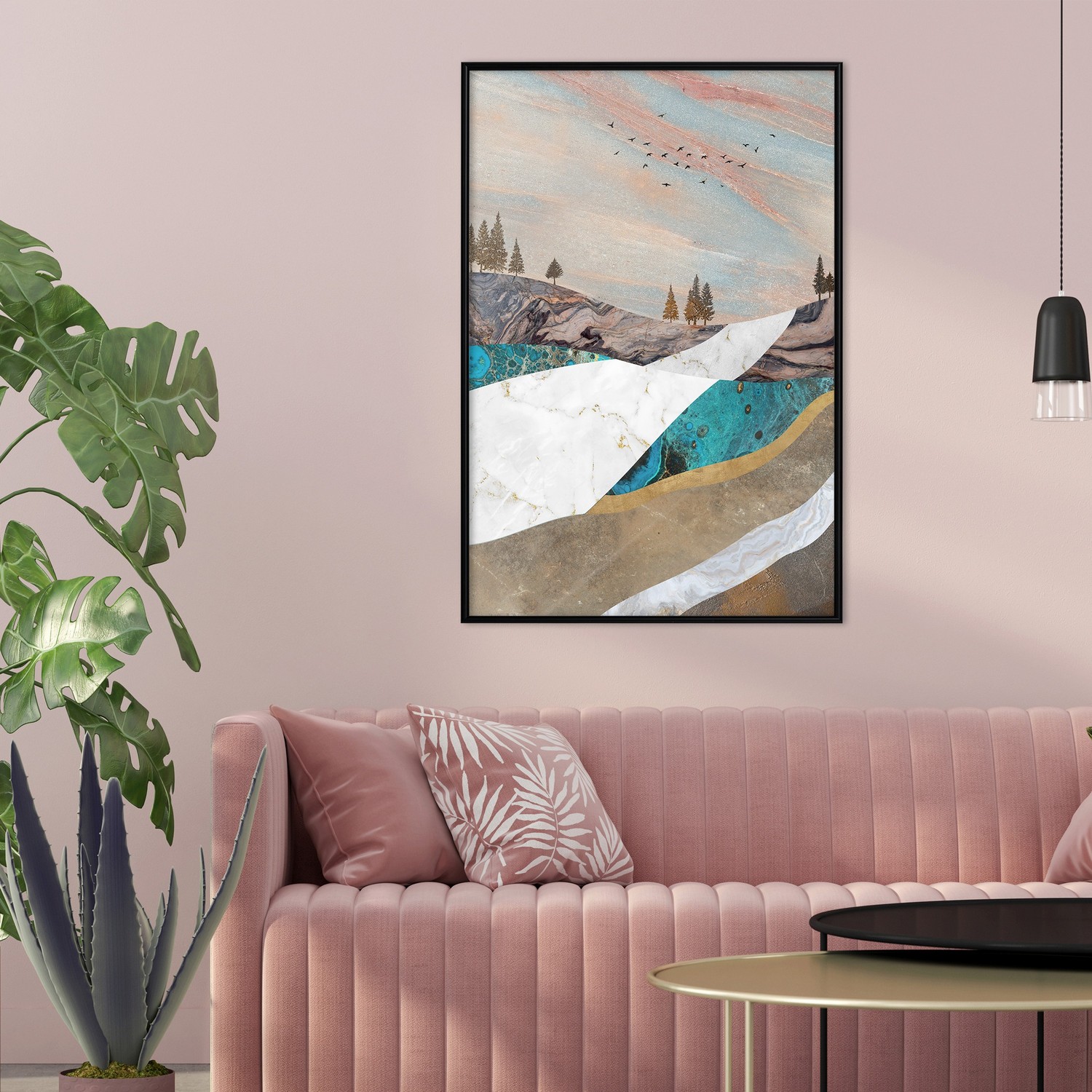 Poster Artgeist Affisch Mountains and Valleys