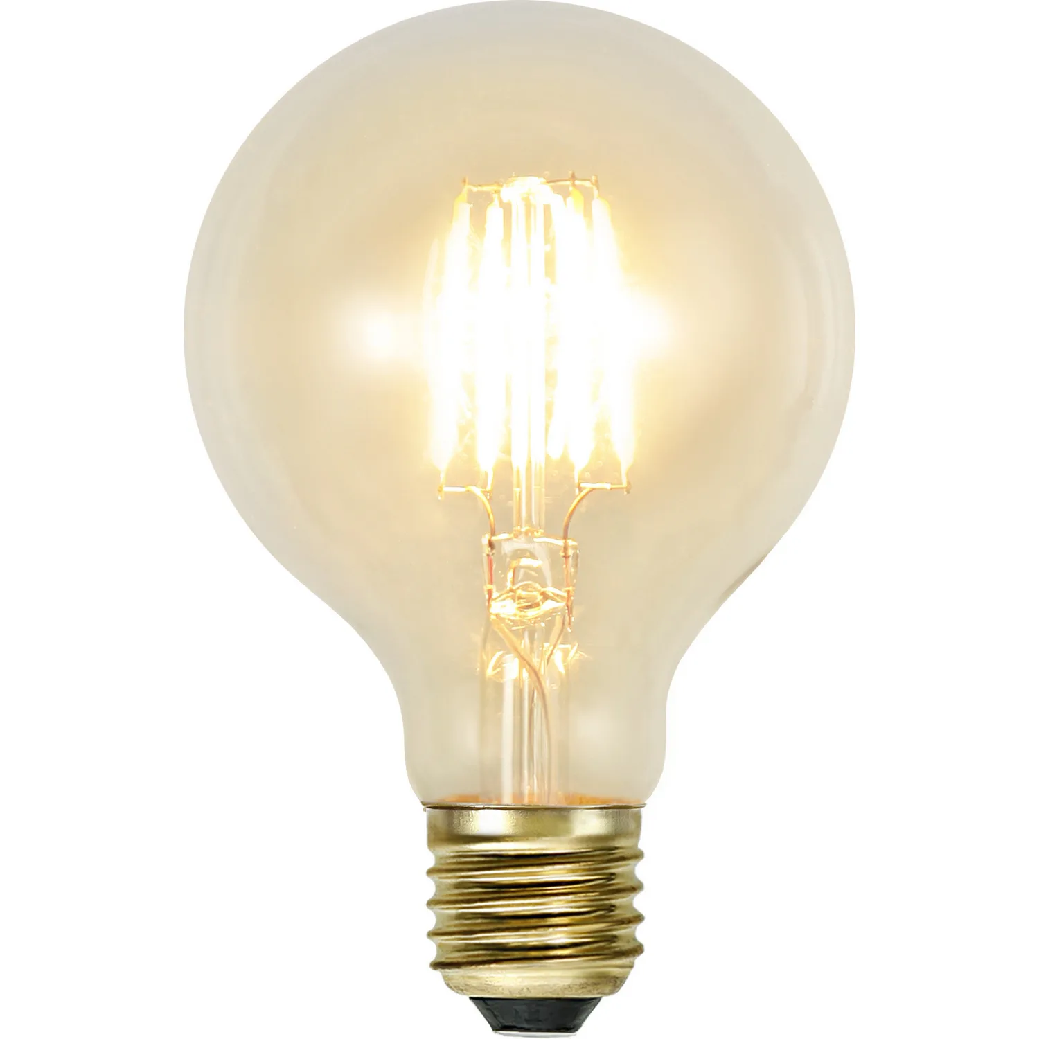 LED-lampa Star Trading Filament E27 G80 Soft Glow Dimbar 1,6W
