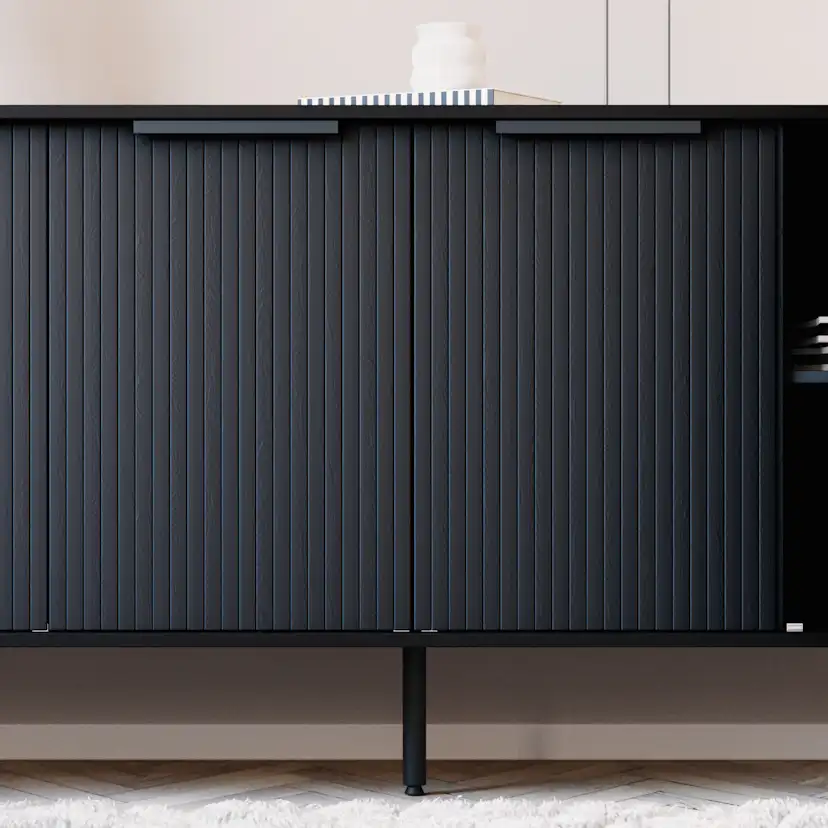 Sideboard Bark Kopparbo Ribbad med Förvaring 210 cm
