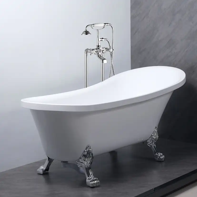 Lykke Badkar med tassar Nordic Deluxe 1700x750x730mm, vit Längd: 170cm