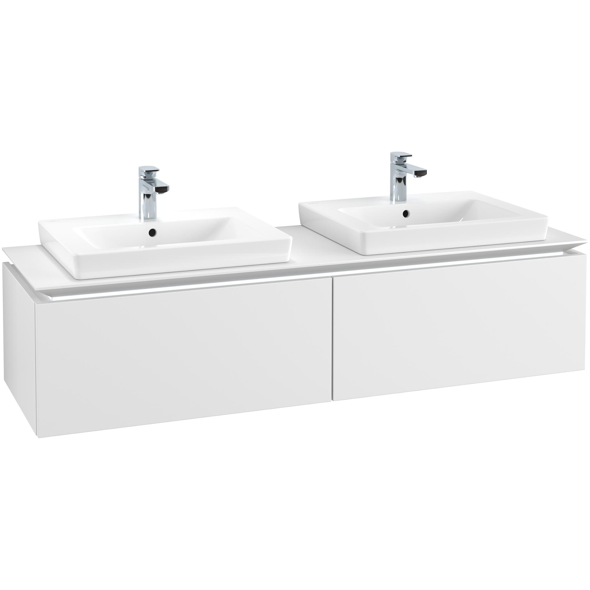 Tvättställsskåp Villeroy & Boch Legato Kompakt 1600 med 2 Lådor för Två Tvättställ från Finion & Subway