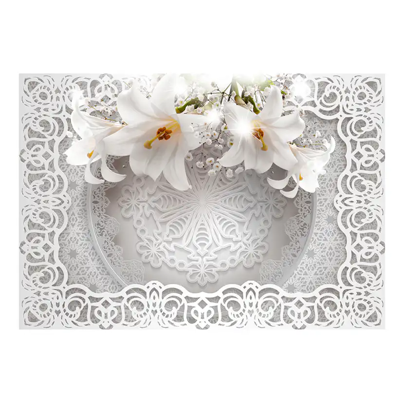 Lilies and Ornaments 150x105 Storlek: 150x105 cm