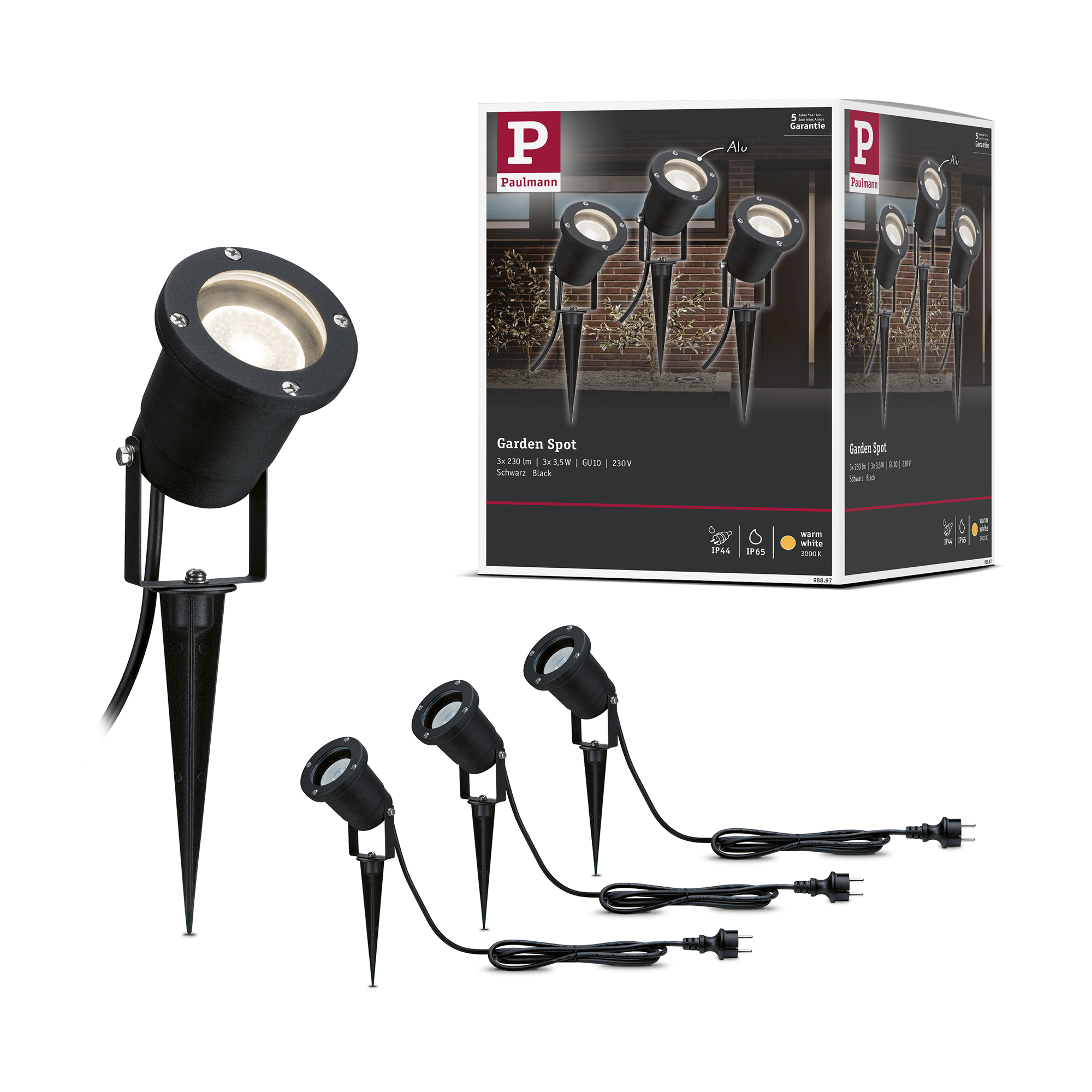 Spotlight LED Paulmann Garden Spot IP65 230V 3-pack