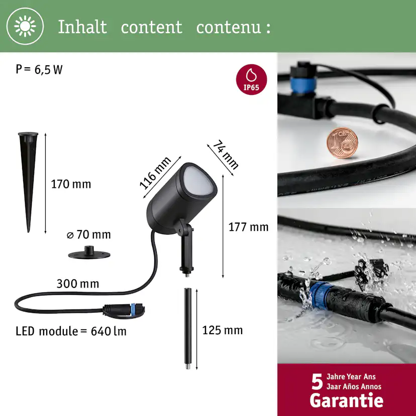 Spotlight Paulmann Shira Plug & Shine LED Smart Home Zigbee 3.0 IP65 24V