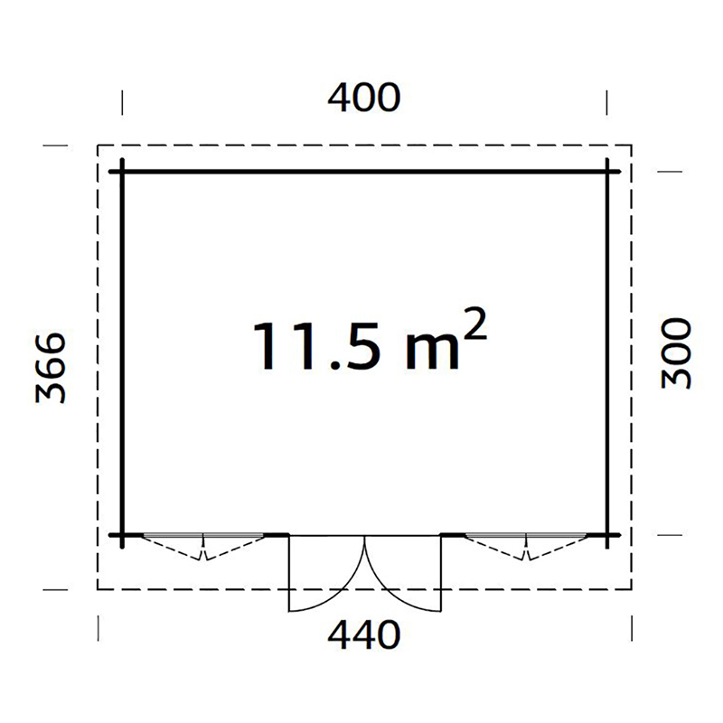 Stuga Palmako Lisa 11,5 m2