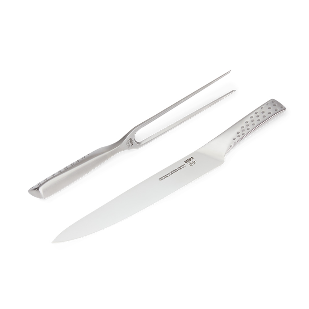 Förskärarset Weber Style Rostfritt Stål Kniv & Gaffel