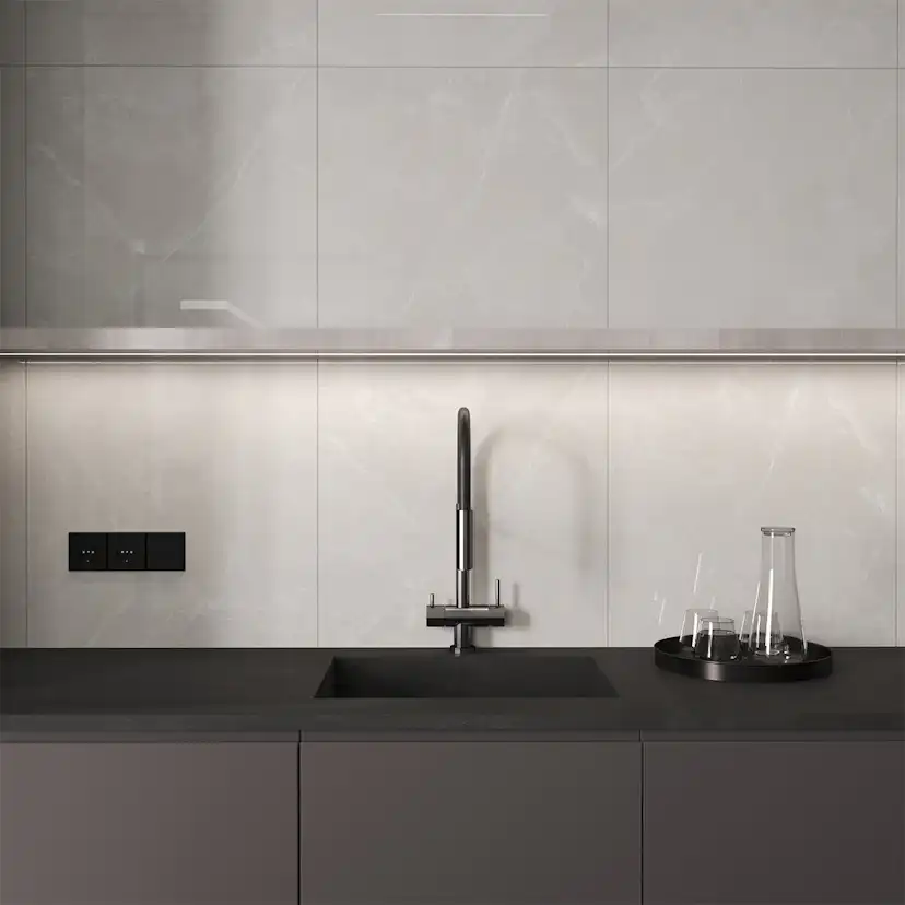Klinker Tenfors Pulpis Light Grey Marmor Blank 60x60