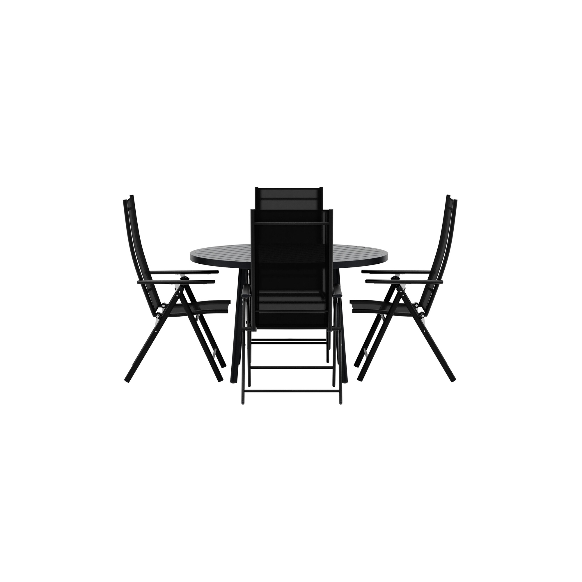 Giardini Table - Black with 4 Levanzo Chair - Black Färg: Svart