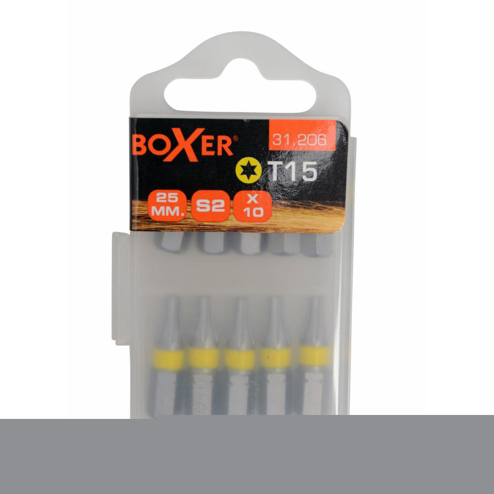 Bits Boxer Torx 15-10 st I Ask S2-stål