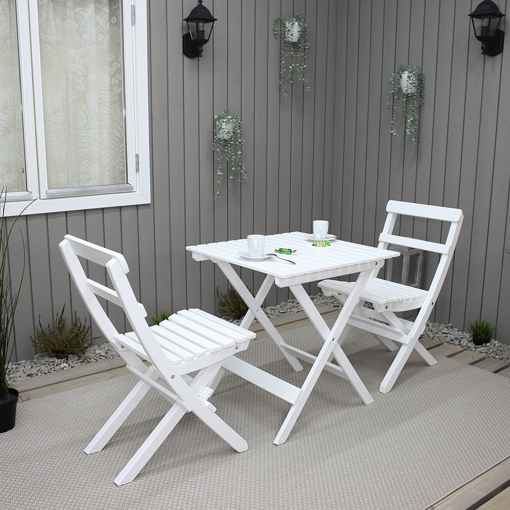Caféset Baltic Garden Wilma Bord med 2 Knohult Stolar
