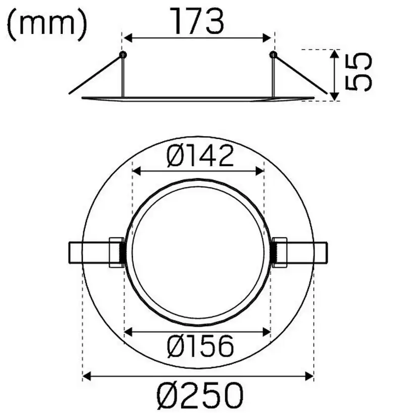 Täckring Hide-a-lite Vit