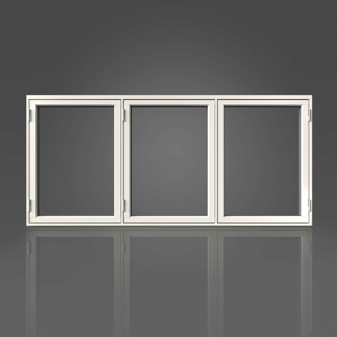 Sidohängt Fönster Elitfönster Original Aluminium 100 3-Luft