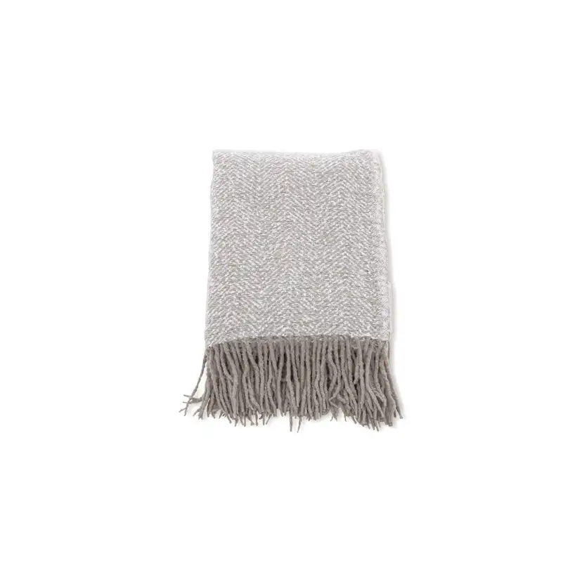 Toby Throw Polyester - Grey / White - 130*170 Grå/Vit