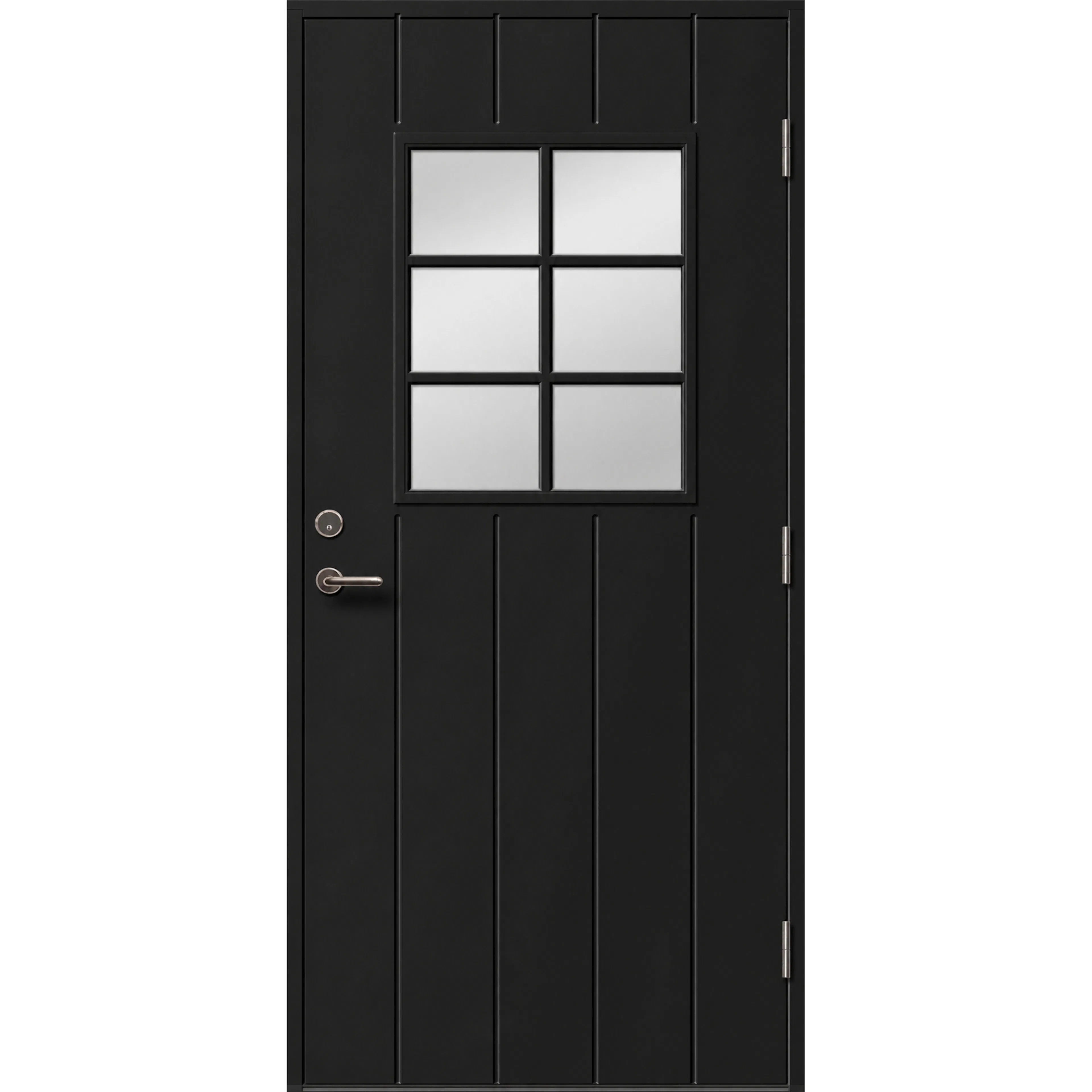 Ytterdörr Skandinaviska Dörrar Klassisk glas Haninge: 9x20, S-9000-N, Svart