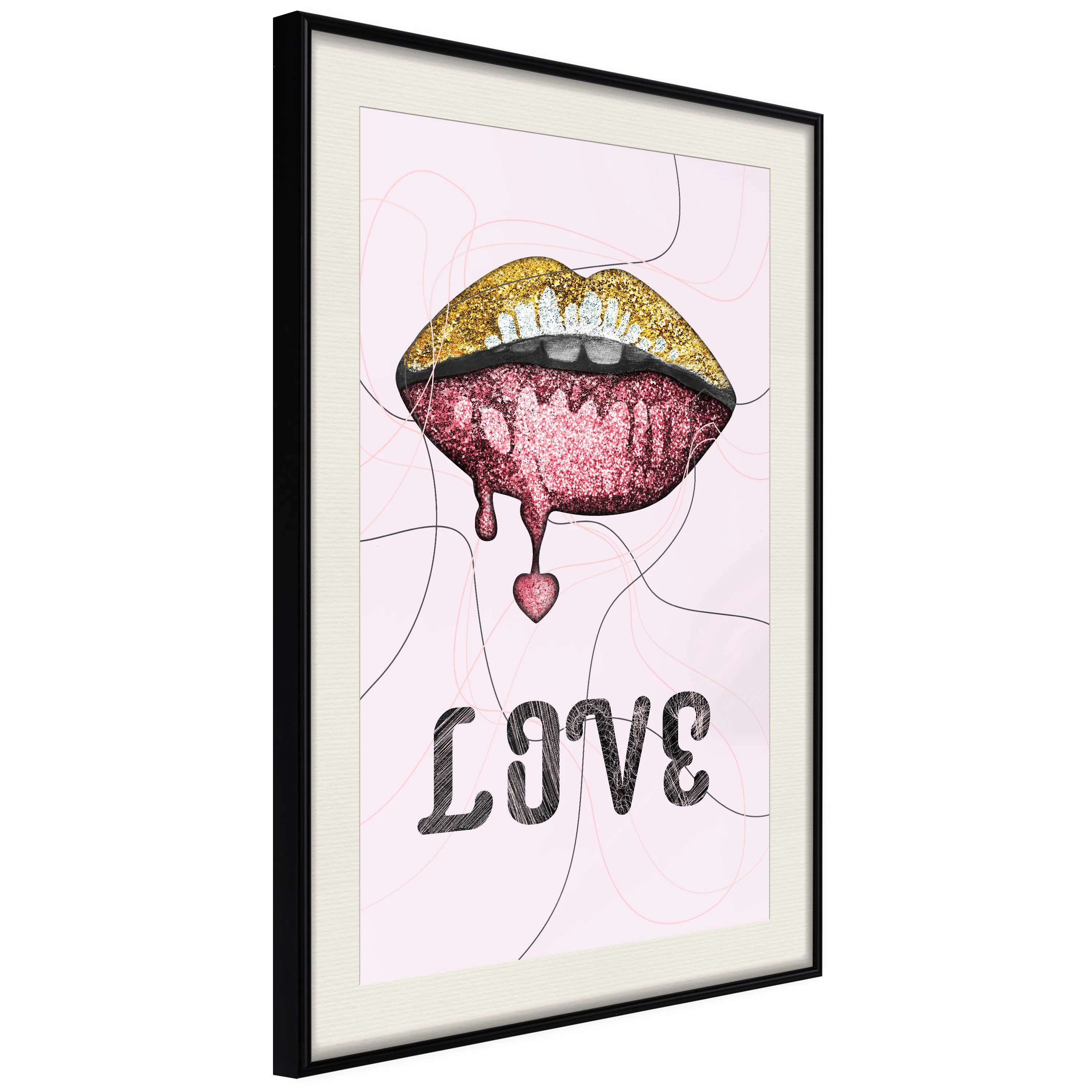 Poster Artgeist Affisch Liquid Lips