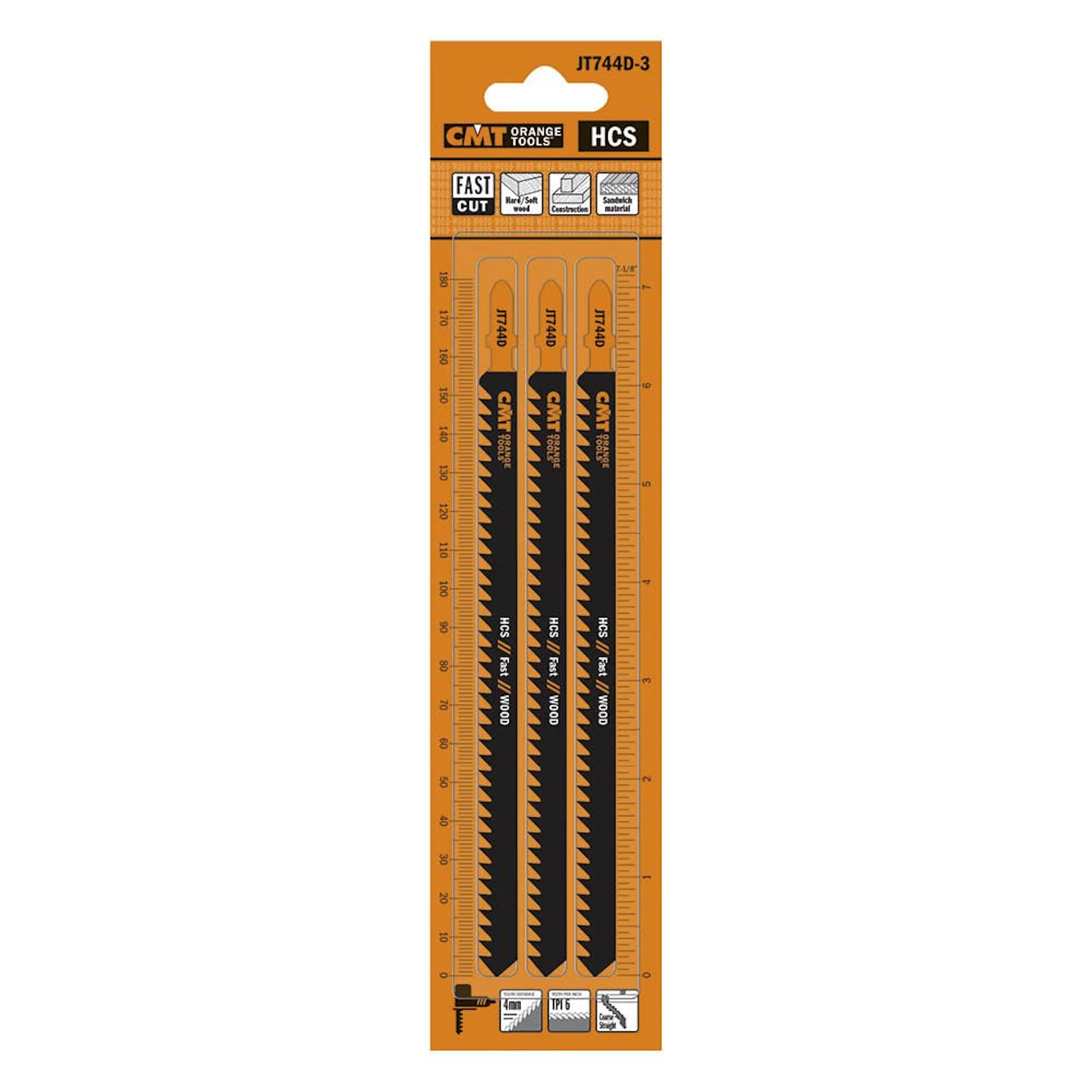 Sticksågblad CMT Orange Tools Virke 155mm HCS Fast 3 st