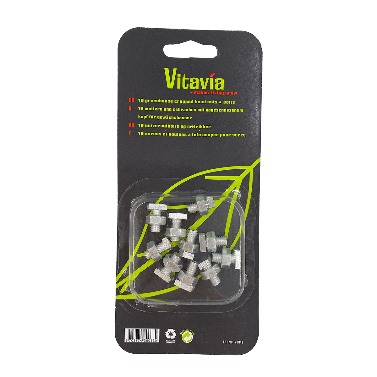 T-bult & Mutter Vitavia För Montering av Växthus 10 st