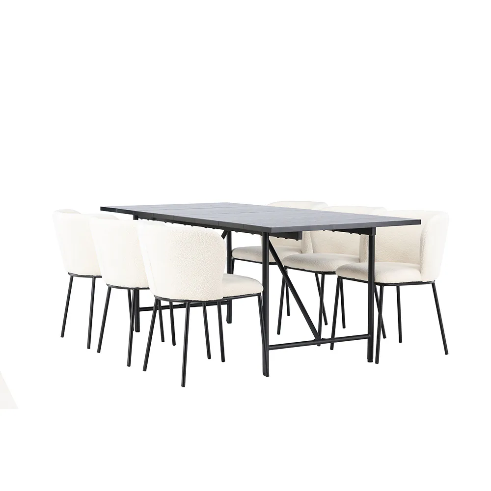 Matgrupp Venture Home Astrid med 6 Edina Stolar
