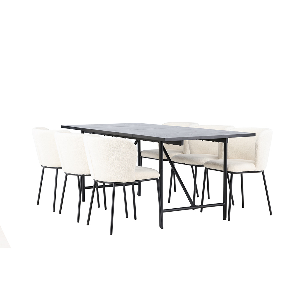 Matgrupp Venture Home Astrid med 6 Edina Stolar