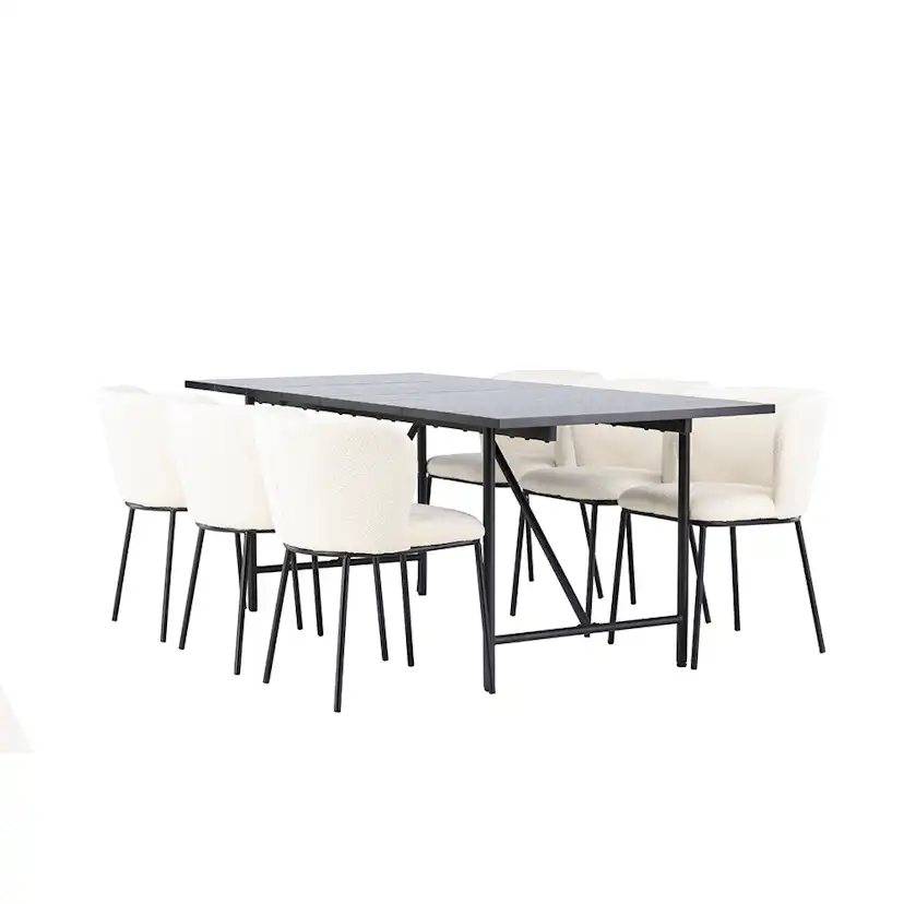 Matgrupp Venture Home Astrid med 6 Edina Stolar