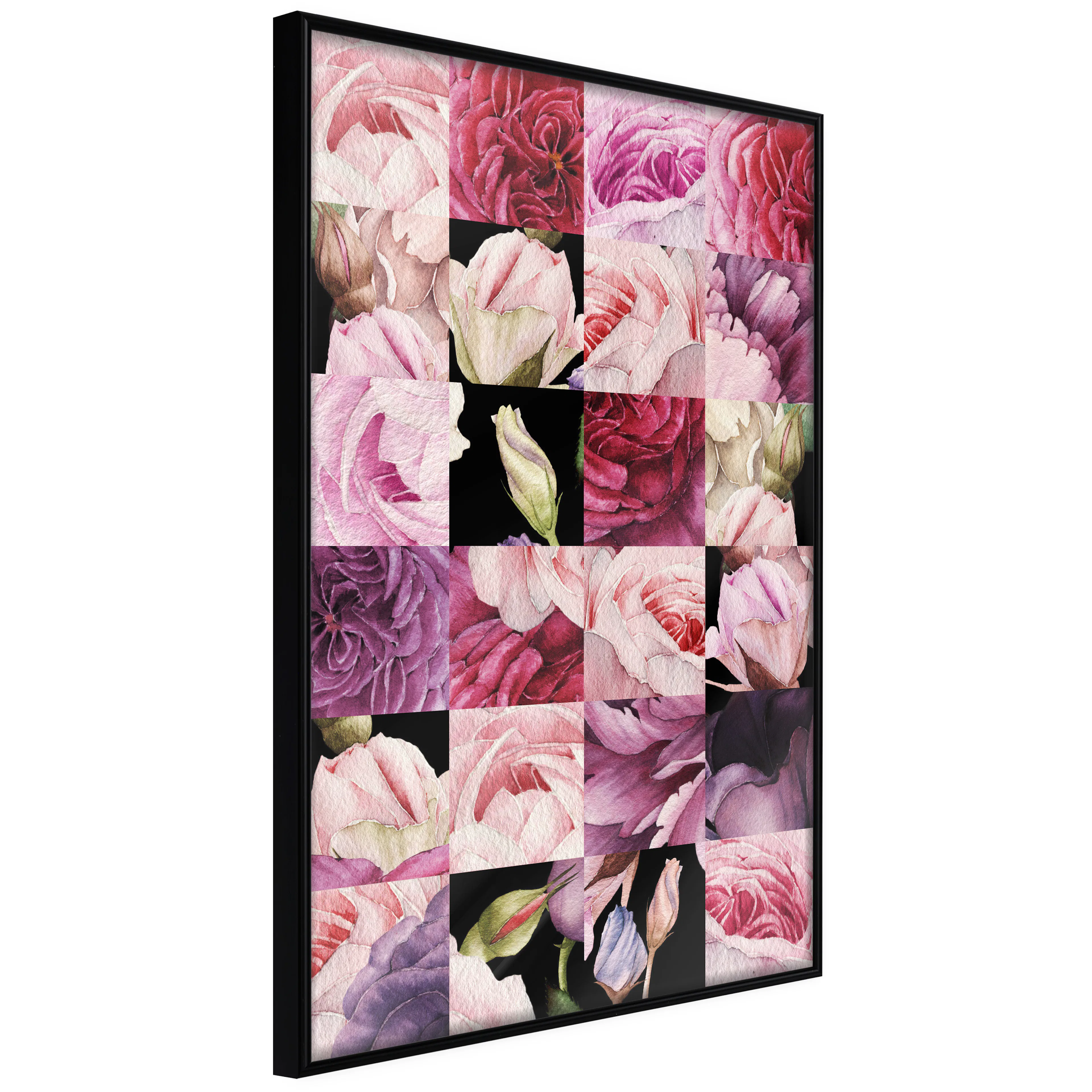 Affisch - Floral Collage [Poster] 20x30 Svart ram, 20x30 cm