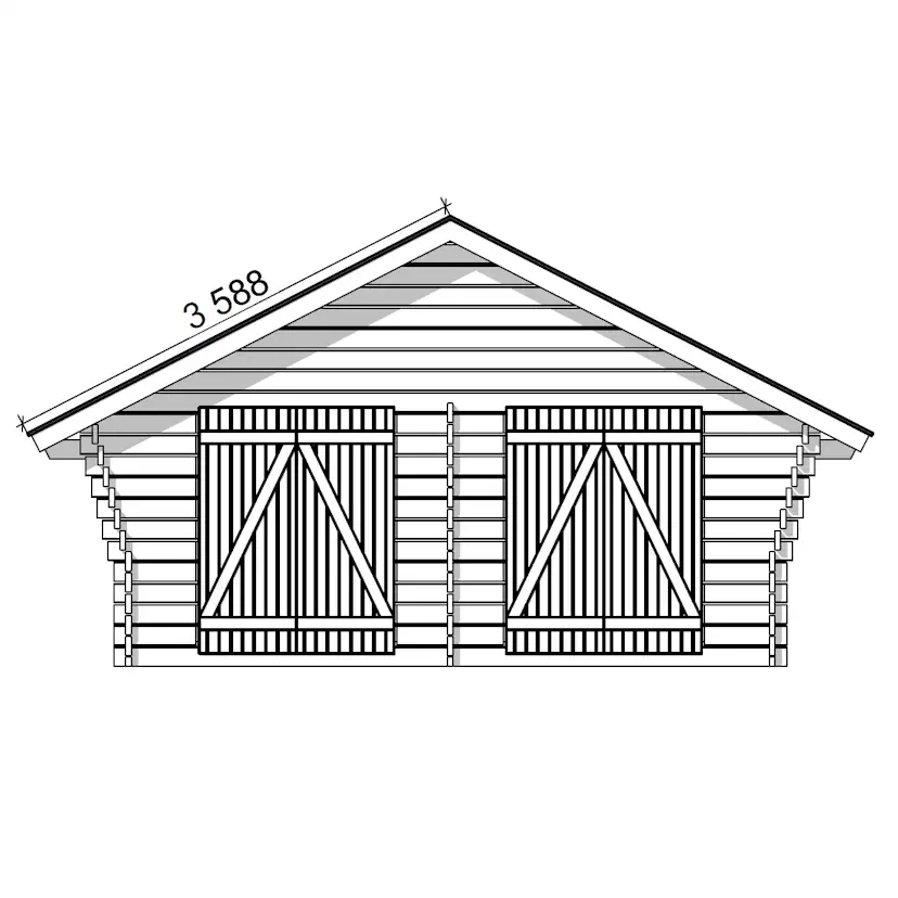 Timmerförråd LP Garden R-XXL (25m²) Med Springor