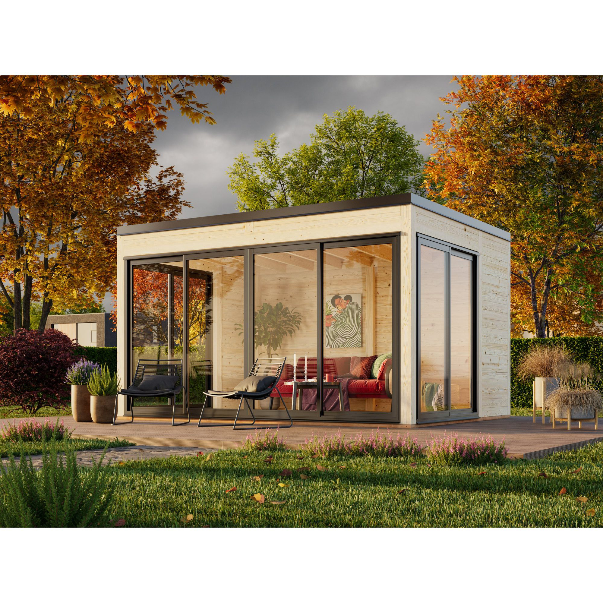 Stuga Palmako Serena 13,4 m² Set 2 Slide (inv. 12,6 m²)