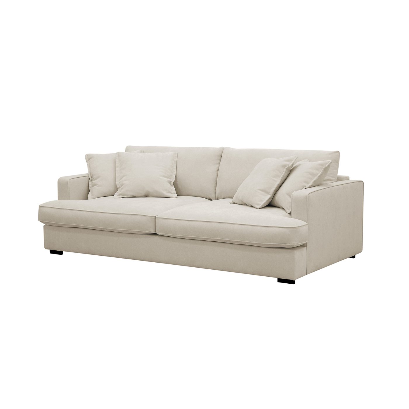 Soffa Scandinavian Choice Rossita Lyx 2,5-sits Extra djup i Tyg Storm 02, Beige Tygx