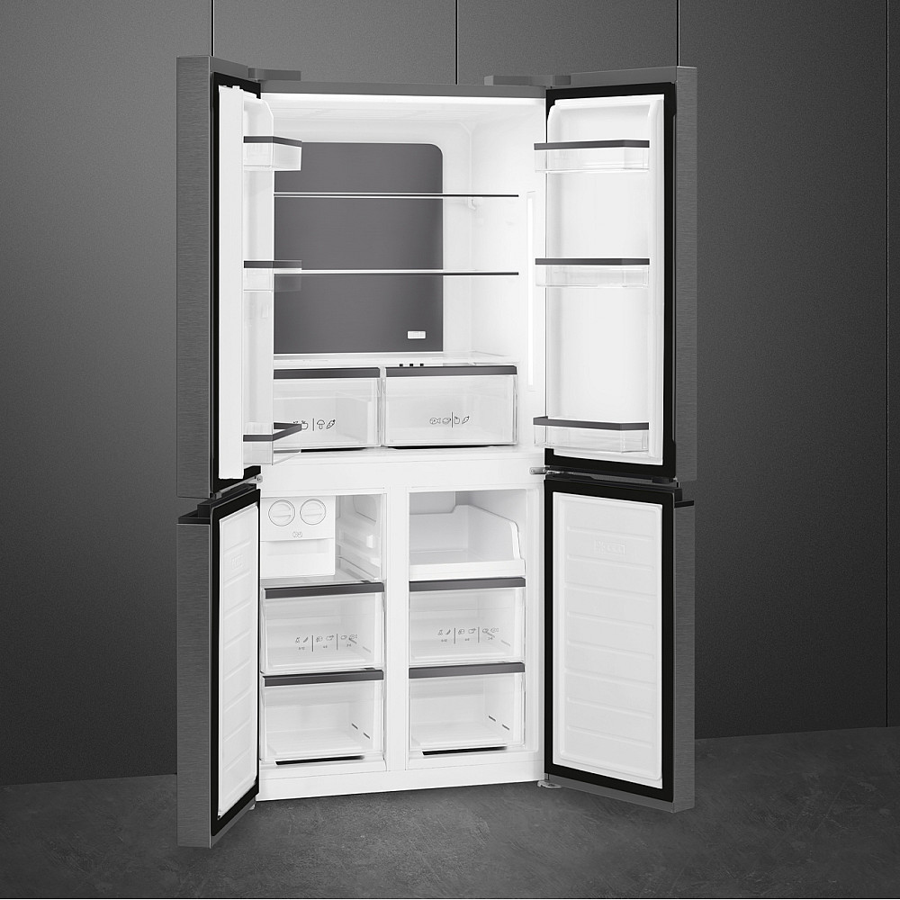 Kombinerad Kyl/Frys Smeg FQI60KD french door, Mörkt rostfritt stål