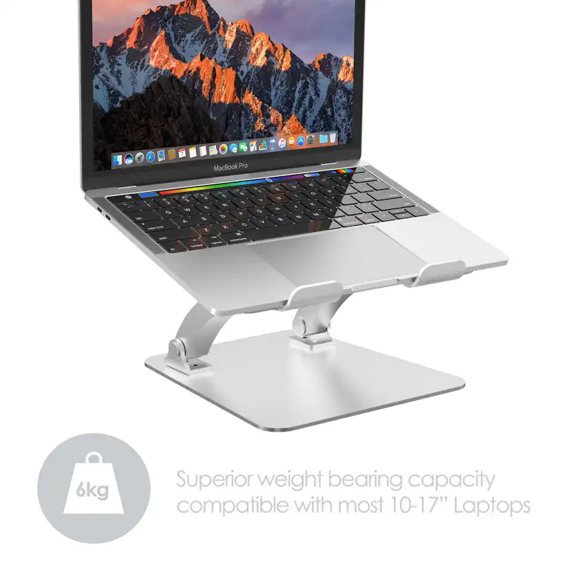 Laptopställ Desire2 Dual Pivot Riser Justerbar Aluminium