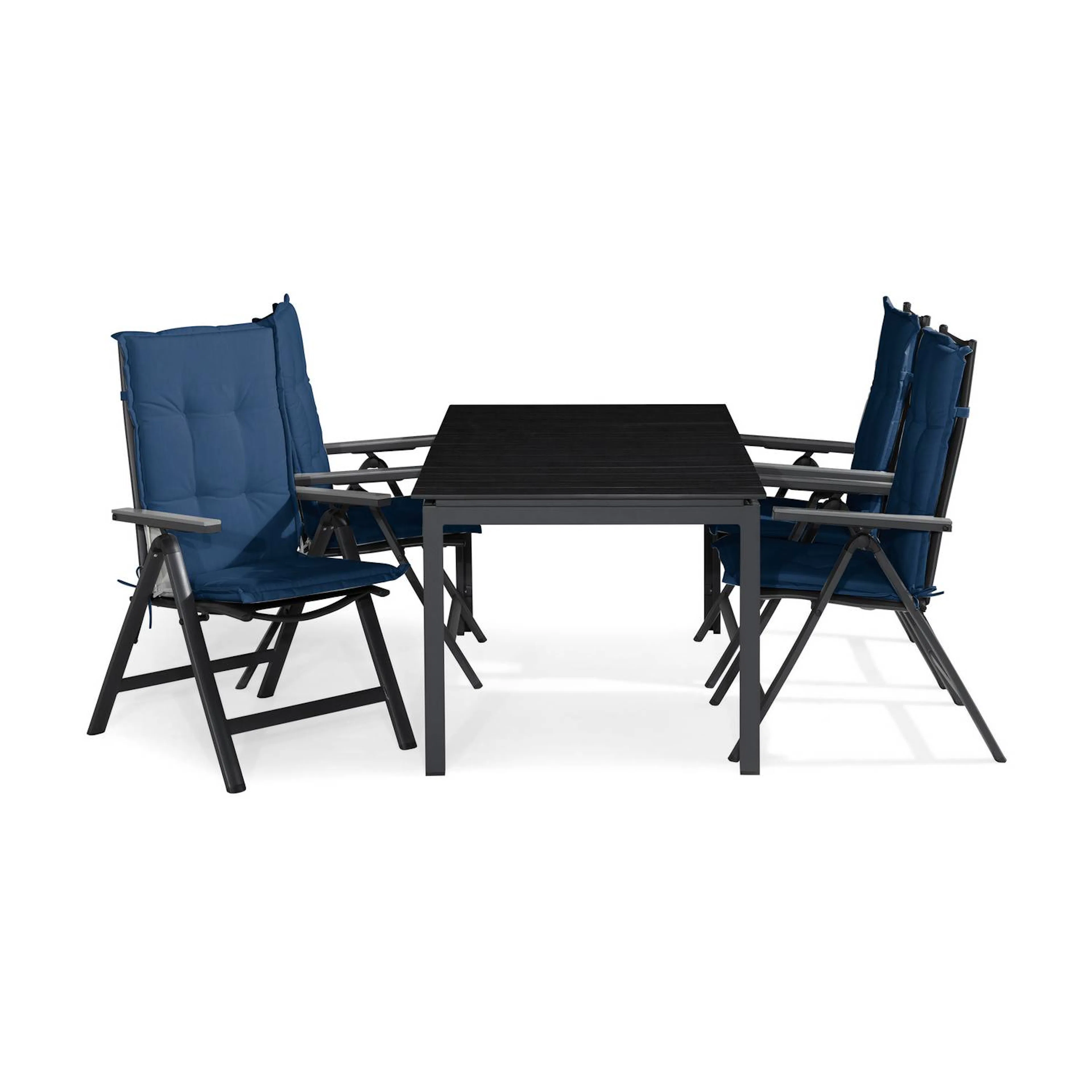 Matgrupp Comfort Garden Tunis Matgrupp Utomhus 150x90 med 4 Monaco Light Positionsstol m Dyna