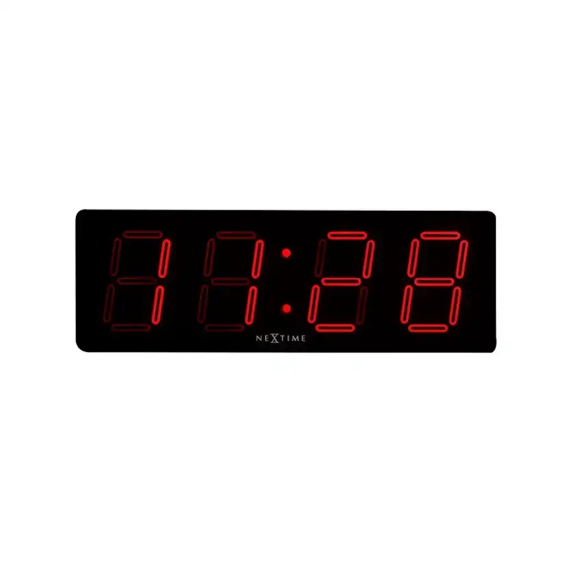 LED-Klocka NeXtime Big D Svart