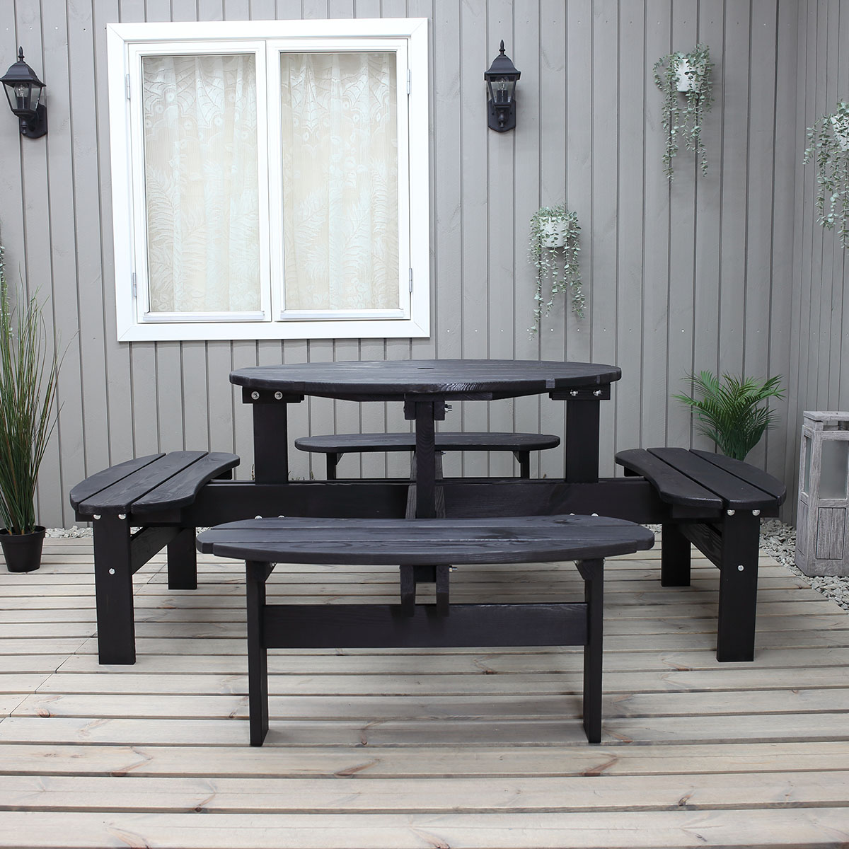 Bänkbord Baltic Garden Round Picknick