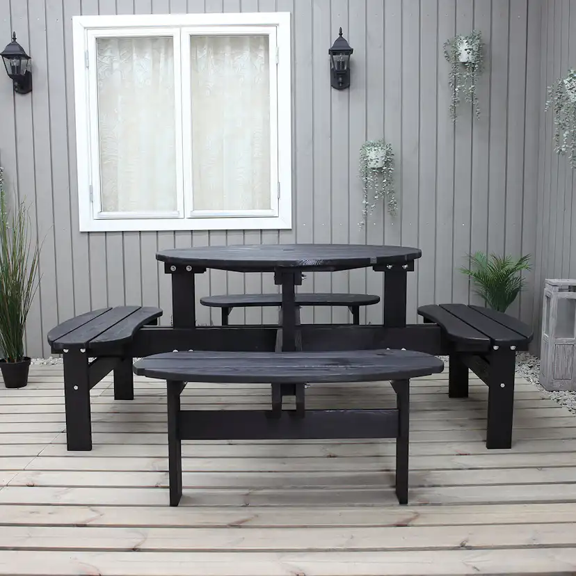 Bänkbord Baltic Garden Round Picknick