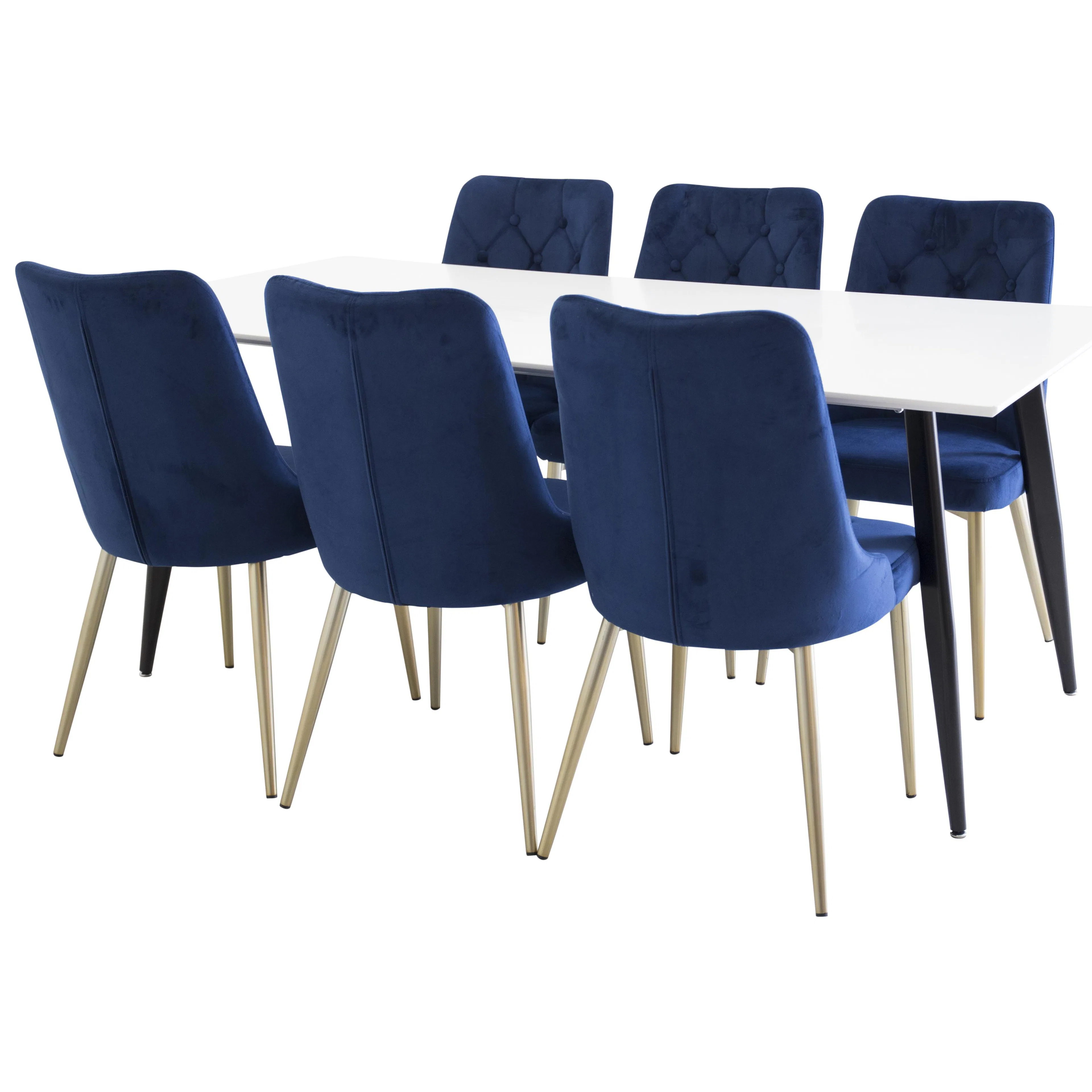 Matgrupp Venture Home Pobbie med 6 Vera Stolar