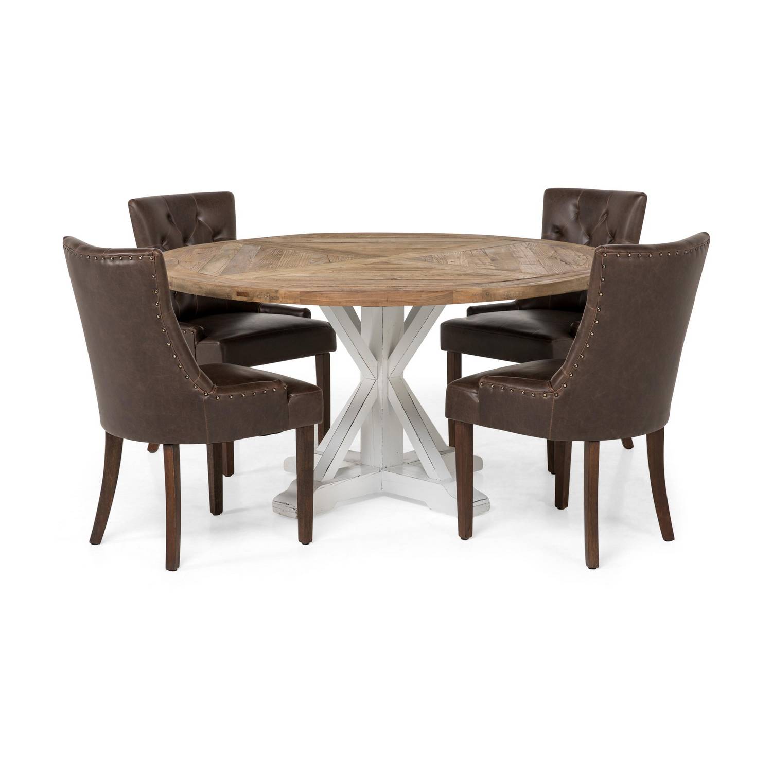 Matgrupp Bloomington Lyon Runt Matbord 150 cm med 4 Tuva Matstol