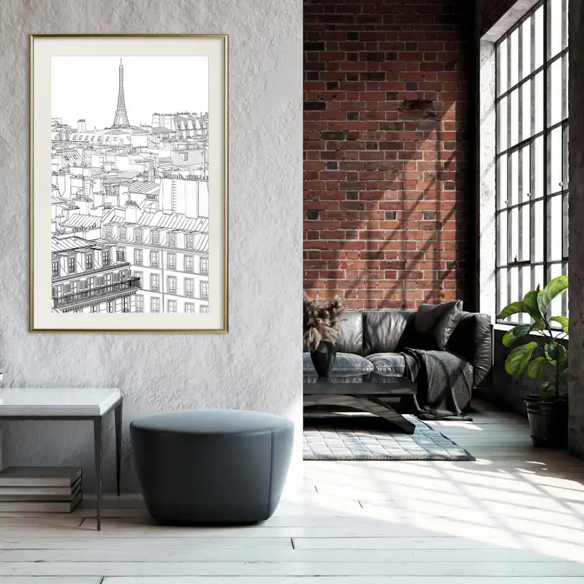 Poster Artgeist Affisch Sketch of Paris