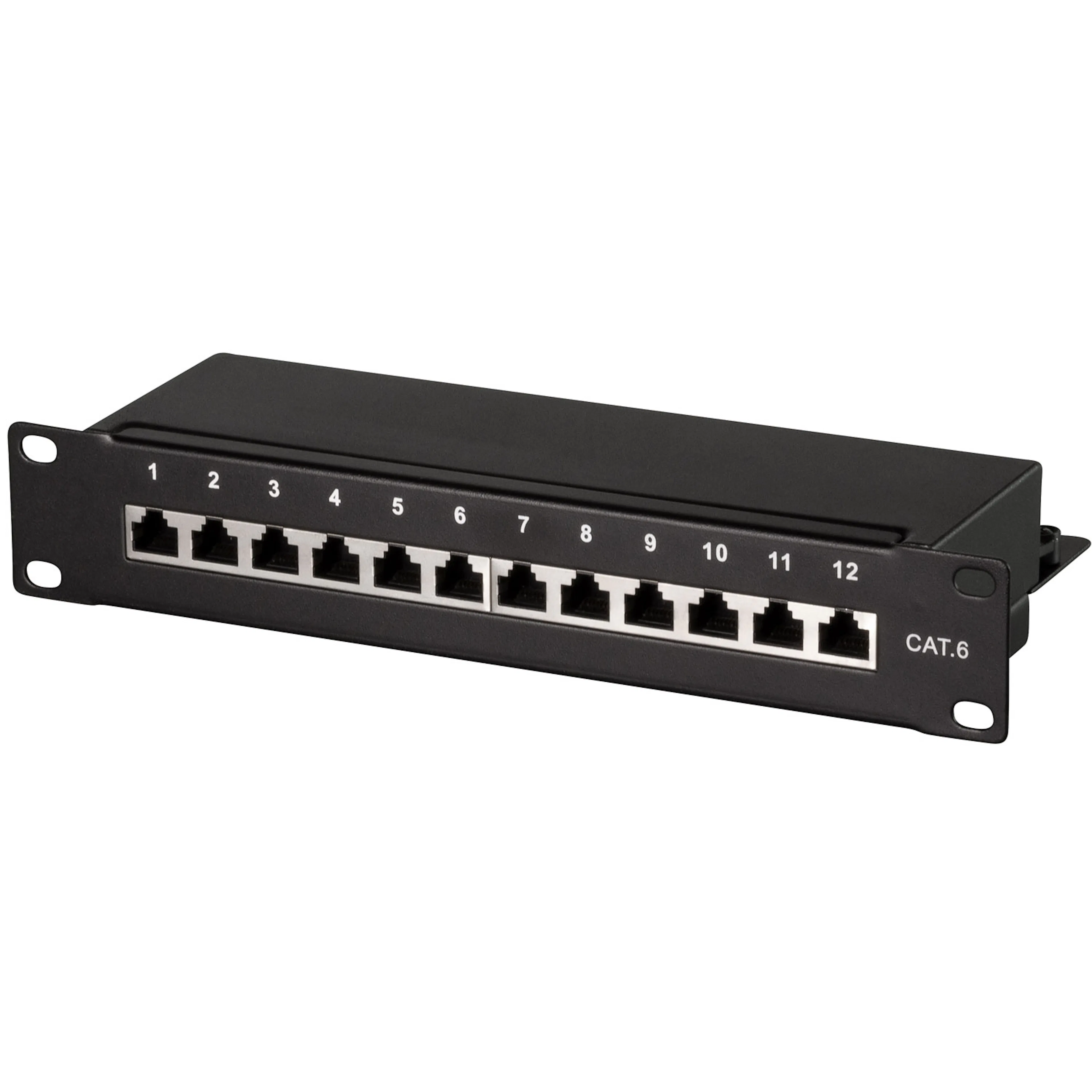 Serverskåp Tillbehör LogiLink Patchpanel Cat6 12-portar för 10" Rack U1