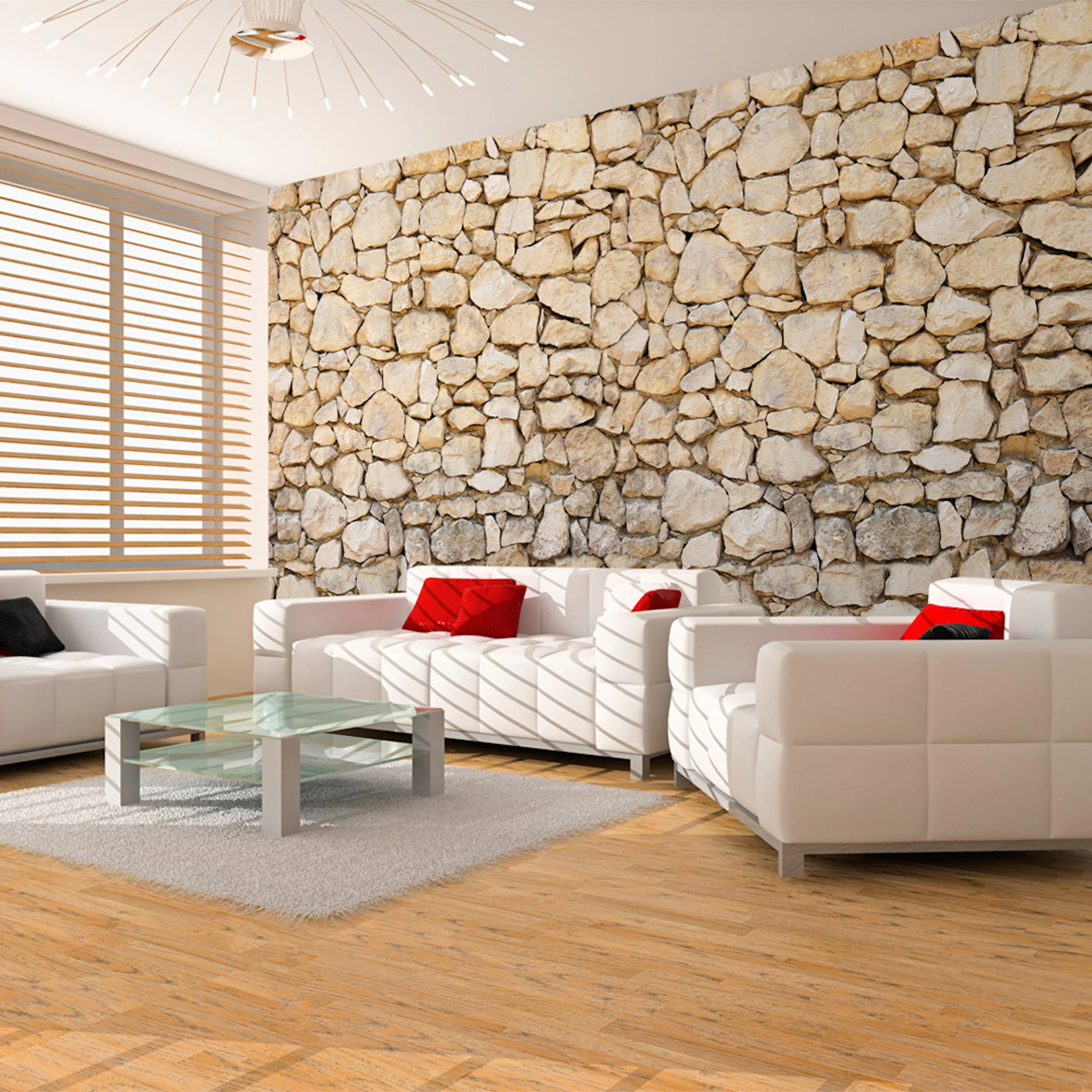 Fototapet XXL Arkiio visuell illusion sten 550x270 cm