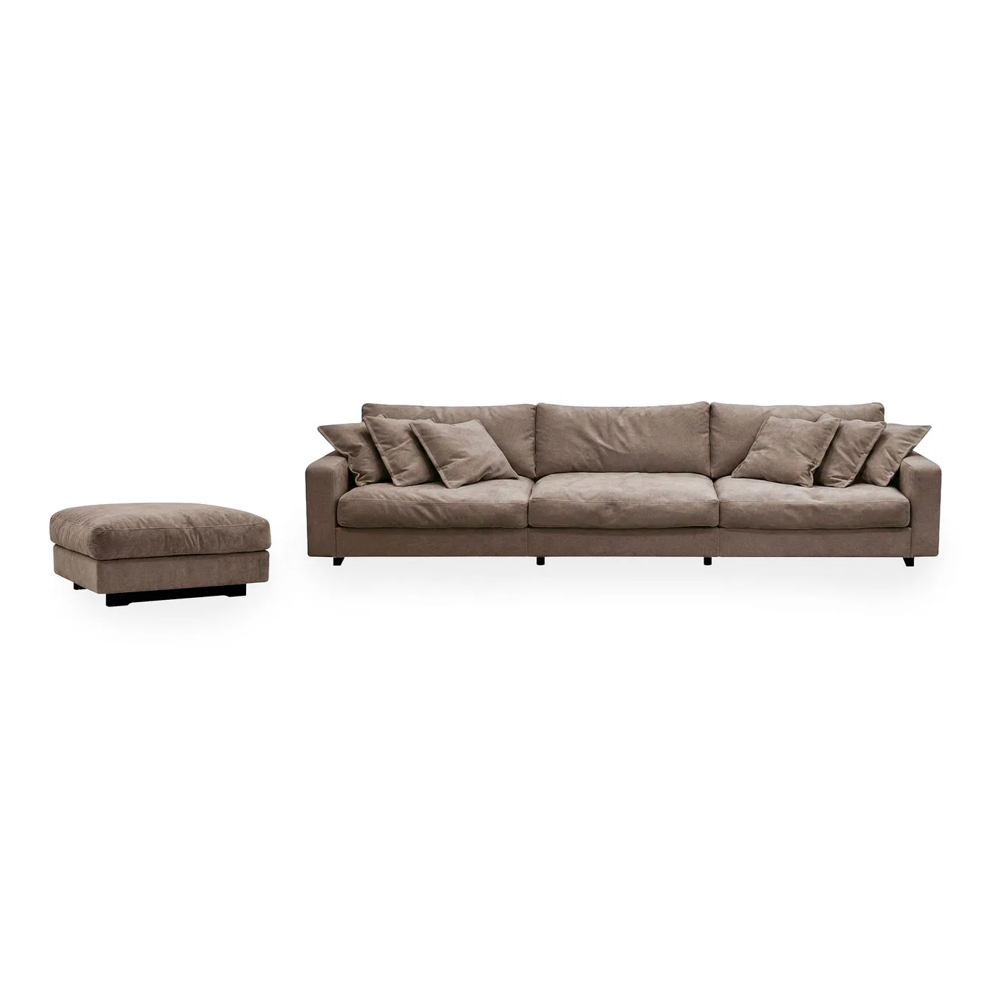 soffgrupp Scandinavian Choice Valencia Extra Djup 5-sits Soffa + Fotpall i ChenillexStorm 18