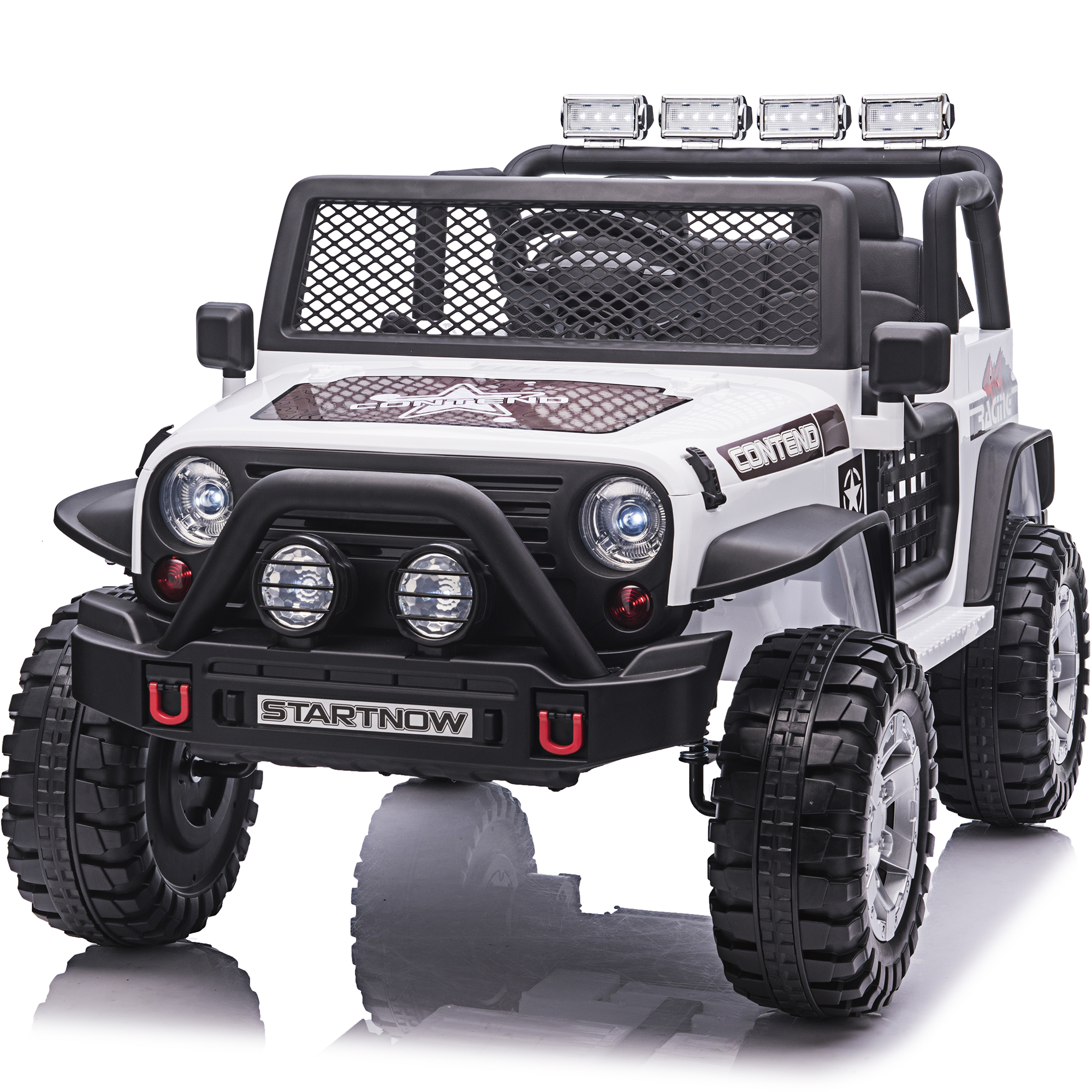 Elbil Nordic Play Offroader 12V7AH EVA hjul vit