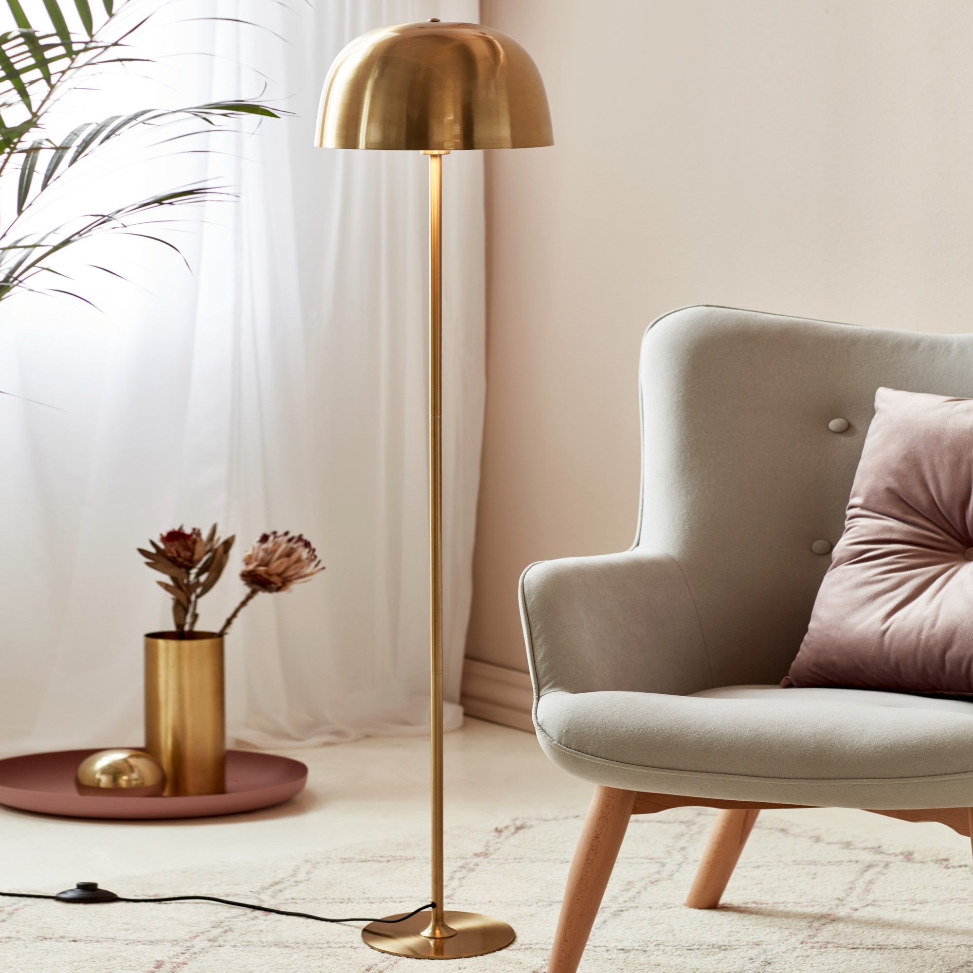 Golvlampa Nordlux Cera Mässing