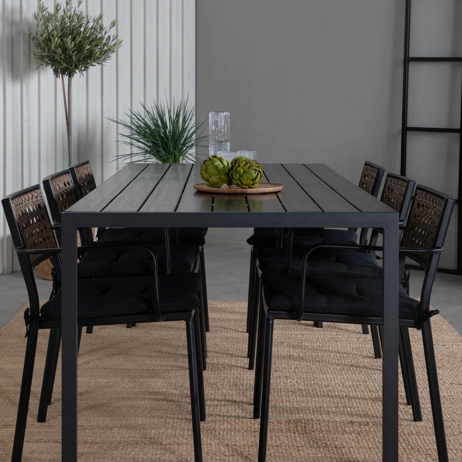 Matgrupp Venture Home Bront med 6 Peoria Matstolar